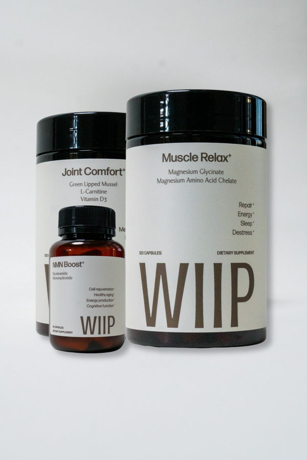 WIIP Bundle - NMN Boost+ + Joint Comfort+ + Muscle Relax+ NZ supplement stack 10% off