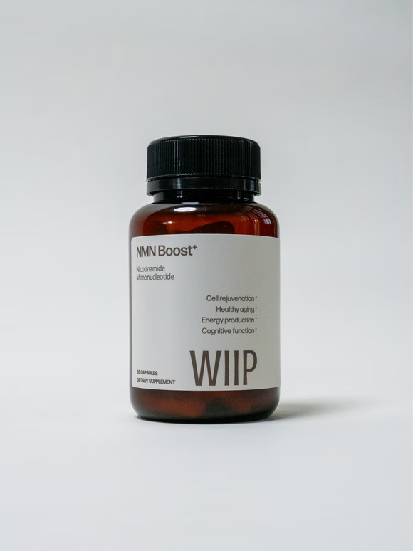 WIIP NMN Boost+ - 500mg NMN per serve, NZ-made longevity supplement, 60 capsules
