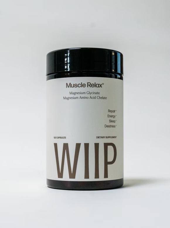 WIIP Muscle Relax+ - 400mg elemental magnesium glycinate, NZ sleep & recovery supplement